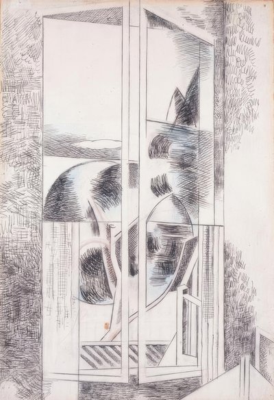 Abstraktní okno Riviera od Paul Nash