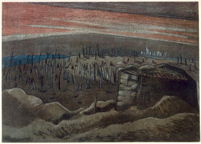 Sanctuary Wood, od britských umělců na frontě, pokračování západní fronty, část třetí, Paul Nash od Paul Nash