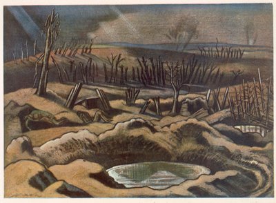 Pole v Passchendaele, britští umělci na frontě, pokračování západní fronty, část třetí, Paul Nash od Paul Nash