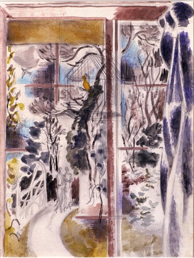 Window at Iden (tužka a akvarel na tkaném papíře) od Paul Nash
