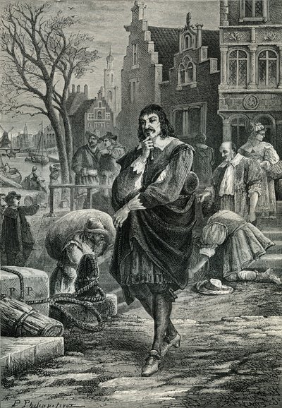 René Descartes v Amsterdamu od Paul Phillipoteaux