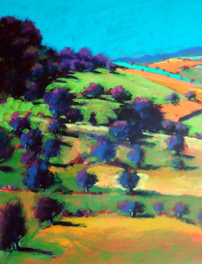 Barrowwake Looking Northwest (Detail #2), 2025 (akryl na desce) od Paul Powis