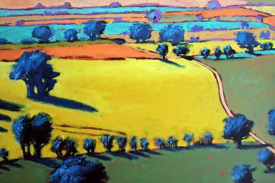 Cotswold Way zblízka (akryl na palubě) od Paul Powis