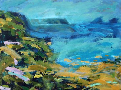 Landsend, 2021 (akryl na desce) od Paul Powis