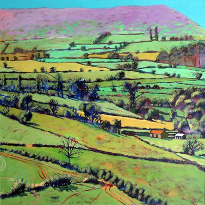 Pentre, 2019 (akryl na palubě) od Paul Powis