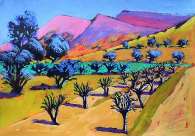 Provence, 2021 (akryl na papíře) od Paul Powis