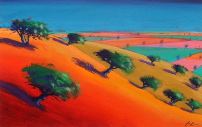 Ragged Stone Hill (akryl na plátně) od Paul Powis