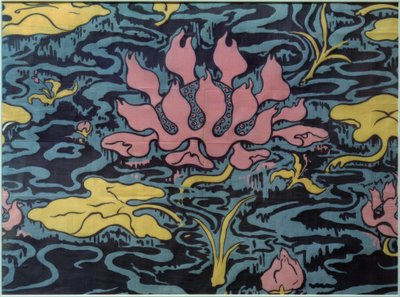 Dekorační látka s leknínem od Paul Elie Ranson