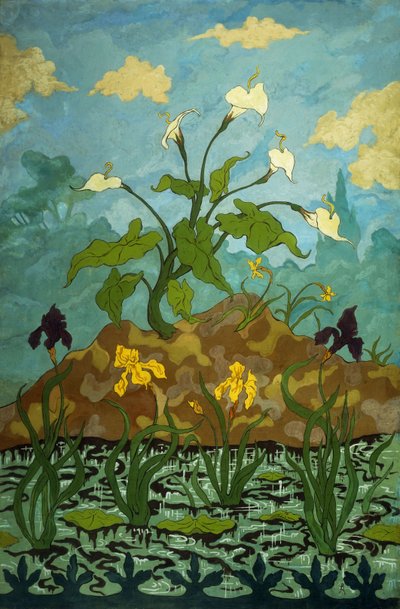 Lilie, fialové a žluté kosatce; Aromes, Iris Violets et Jaunes, 1899 od Paul Elie Ranson
