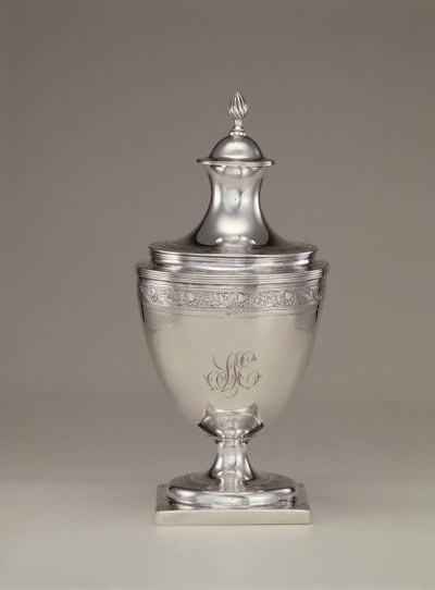Cukřenka s víkem, cca 1795 od Paul Revere