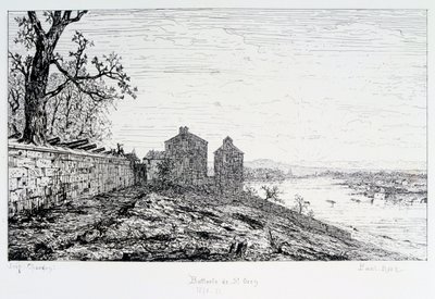 Baterie St Ouen, obléhání Paříže, 1870-1871 od Paul Roux