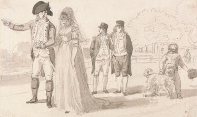 Rodina v Hyde Parku od Paul Sandby