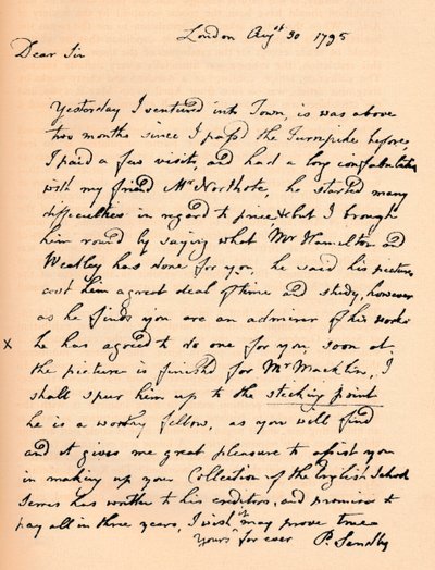 Dopis od Paula Sandbyho, 1795 1904 od Paul Sandby