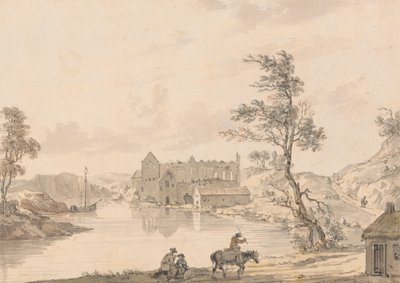 Askeaton Abbey poblíž Limericku, Irsko na řece Deel od Paul Sandby