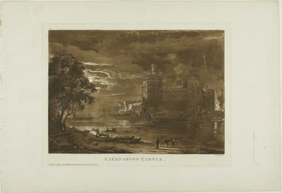 Hrad Caernarvon od Paul Sandby