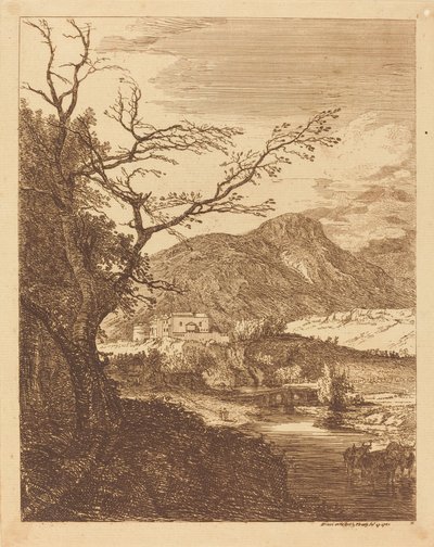 Capriccio s Edinburským hradem a Arthurovým sedadlem od Paul Sandby