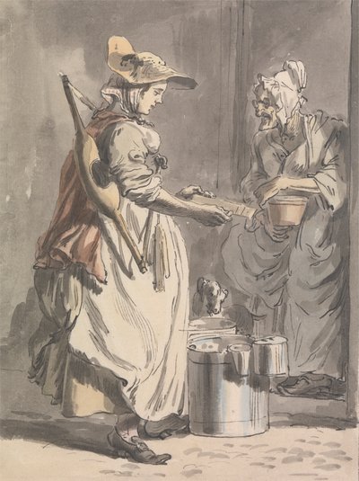 Londýn pláče: Dojička od Paul Sandby