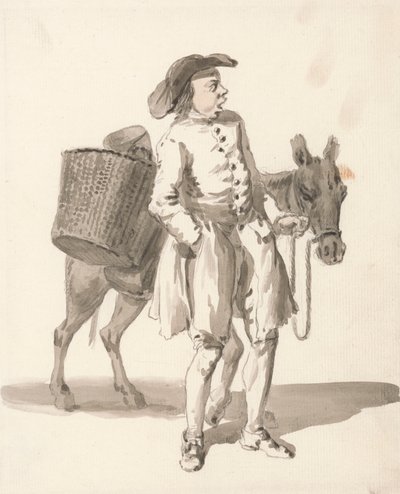 Londýn pláče: Chlapec s oslem od Paul Sandby