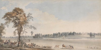 Severozápadní pohled na Wakefield Lodge v Whittlebury Forest, Northamptonshire od Paul Sandby