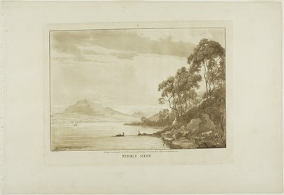 Pimble Meer, desátá deska z knihy Dvanáct pohledů na Wales od Paul Sandby