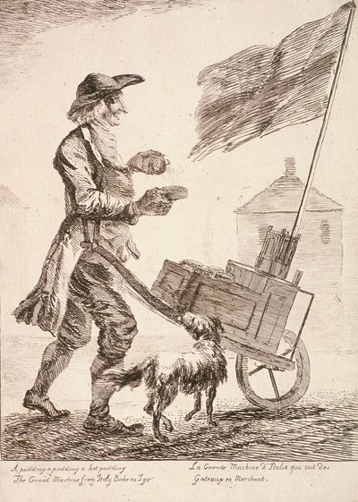 Prodavač pudinků, Cries of London, 1760 od Paul Sandby