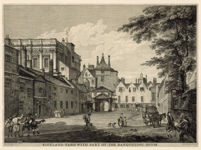 Scotland Yard s částí Banqueting House od Paul Sandby
