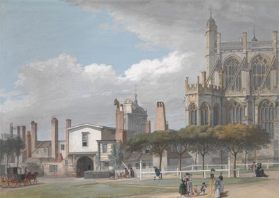 Kaple sv. Jiří, Windsor a vchod do kláštera zpívajících mužů od Paul Sandby
