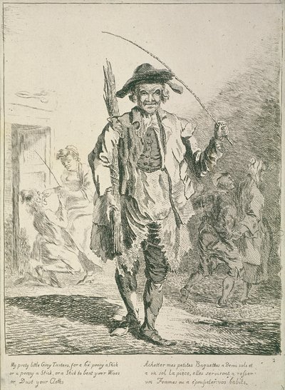 Prodejce tyčinek, Cries of London, 1760 od Paul Sandby
