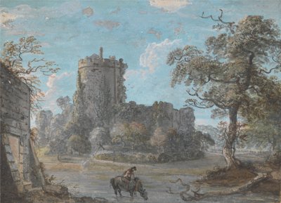 Vchod na hrad Chepstow od Paul Sandby
