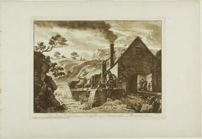 Železná kovárna mezi Dolgelli a Barmouth v Merioneth Shire od Paul Sandby