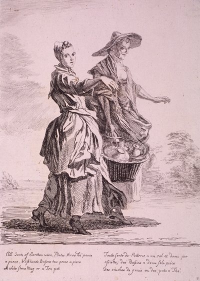 Dva prodavači nádobí, Cries of London, 1760 od Paul Sandby