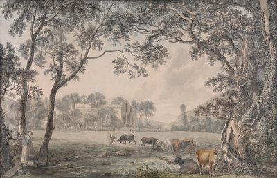 Valley Cross Abbey, Denbighshire, 1770-79. od Paul Sandby