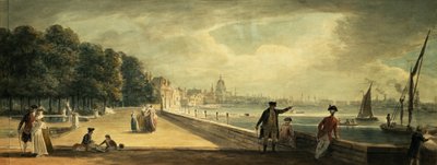 Pohled na město z terasy Somerset House od Paul Sandby