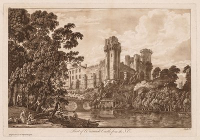 Pohledy na hrad Warwick: Část hradu Warwick z jihovýchodu, 1776. od Paul Sandby