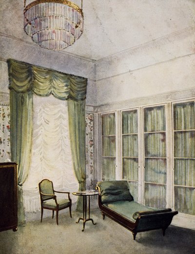 Posezení, počátek 20. století, Paul Schultze-Naumburg (akvarel) od Paul Schultze-Naumburg