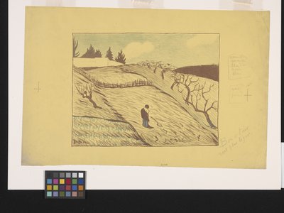 La Fin du Jour (konec dne) (barevná litografie) od Paul Sérusier