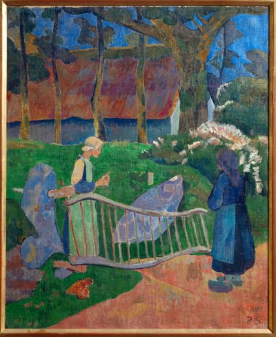 La barriere fleurie, Le Pouldu, Finisterre (malba na plátně) od Paul Serusier