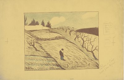 La fin du jour (Konec dne) 1893 (barevné lito) od Paul Sérusier