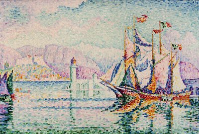 Antibes - ráno. od Paul Signac
