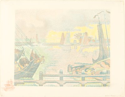 Lodě ve Flushingu od Paul Signac