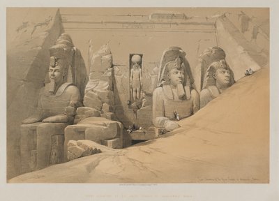 Egypt and Nubia, Volume II: Front Elevation of the Great Temple of Aboo Simbel, Nubia od Paul Signac