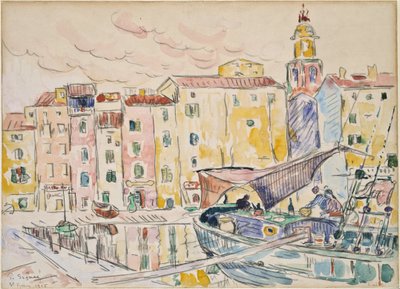 Z přístavu v Saint-Tropez od Paul Signac