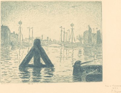 Přístav v Holandsku – Flushing (La balise – En Holland, Flessingue) od Paul Signac