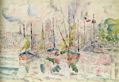 La Rochelle (akvarel na papíře) od Paul Signac