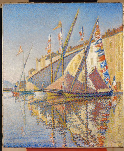 Přístav St. Tropez, Francie (olej na plátně) od Paul Signac