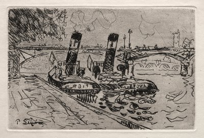 Paříž, Pont des Arts s Remorqeurs od Paul Signac