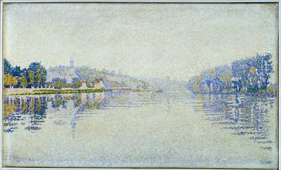 Riverside, the Seine and Herblay Painting od Paula Signaca (1863-1935) 1889 Sun. 0,33x0,55 m Paříž, musee d