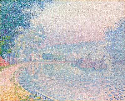 Samois, La Berge, ráno, 1901 od Paul Signac