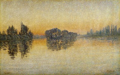 Západ slunce, Herblay od Paul Signac