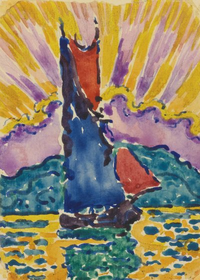 Západ slunce LÉventail, c. 1905 od Paul Signac